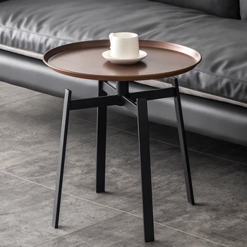 Luxus Minimalista asztalkák, Kerek Fém, Modern, Skandináv asztalkák Oldalon Mesa De Centro De Sala Nappali Bútor WZ50CT