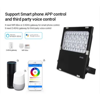 MILIGHT 50W RGB+CCT LED Kerti Lámpa FUTC06 AC100~240V 50/60Hz 2.4 GHz távirányító Smart Phone Alkalmazás Ellenőrzése