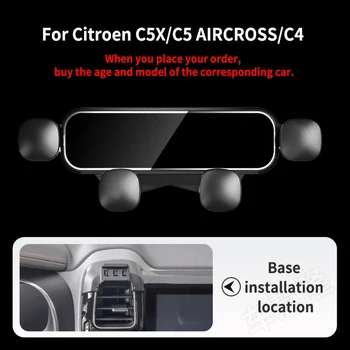 Mini Autós Telefon tartó Citroen C5X C5 C4 AIRCROSS GPS Állni Levegő Kilépő Klip Forgatható Támogatás Tartozékok