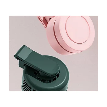 Mini Újdonság Nyak Klip Ventilátor Levegő Hűtő USB Személyes Ventilátor a Kültéri 3 Sebesség Asztali Ventilátor 360 Állítható Szél,Zöld