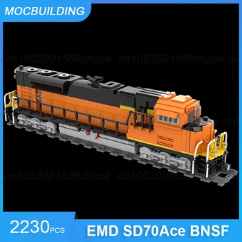 MOC építőkövei EMD SD70Ace BNSF 1/42th Skála modellek DIY Össze Tégla Transzfer a Gyerekek Játékokat, Ajándékokat 2230PCS