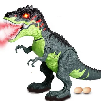 Motoros Dinoszaurusz Játékok Elektromos Spray Vetítés Tyrannosaurus Rex Dinoszaurusz Modell Szimulációs Tojásokat Állat Modell Játékok