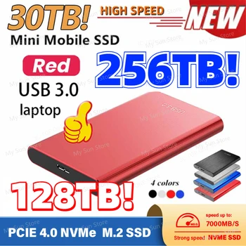 Nagysebességű Külső 256TB 128TB 64TB SSD Hordozható Merevlemez USB3.0 2,5 Hüvelykes 1 tb-os Merevlemez Tárolási Eszközök Asztali Laptop