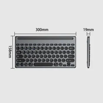 Office Billentyűzet, Univerzális, Alacsony Fogyasztás Számítógép Billentyűzet 78 Kerek Gombok Újratölthető Tablet Keyboard PC Tartozékok