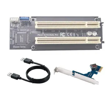 PCI-E, hogy 2*PCI Adapter Kábel PCIE x1, hogy x16 Kelő Kártya PCI - Bővítés Nem Vezető Átalakító