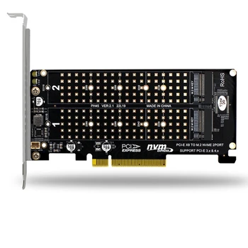 PCI-E X8, X16 Dupla Lemez Átutalással Kártya NVME M. 2 MAJMOT SSD RAID Tömb Bővítése Adapter Alaplap PCI-E 3.0 4.0