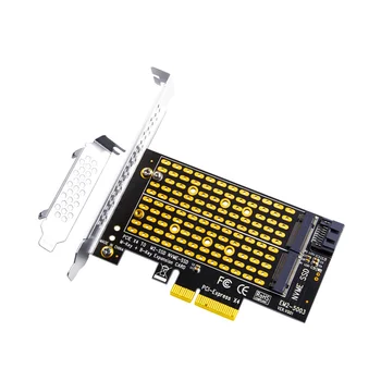PCIE 4.0 M2/M. 2 SATA Adapter M. 2 PCIE SSD Adapter NVME/M2 PCIE Adapter SSD M2-es SATA PCI-E Kártya M Gomb +B Gombot