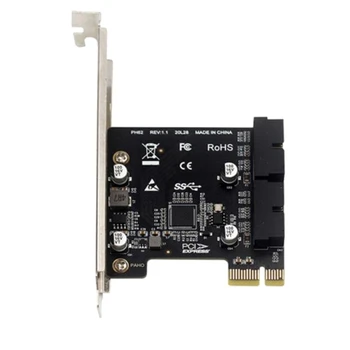 PH62 PCI Riser Card Adapter 2 USB3 Port.0 Hub Belső 19/20 Pin Fejléc USB 3 PCIE PCI Express adapterkártya