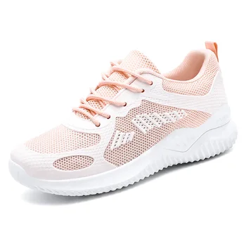 Rózsaszín Sport Cipő Női 2023 Őszi Új Alkalmi Lélegző Futó Cipők Lányok Puha Alsó Trendi Egyetlen Cipő Ingyenes Szállítás