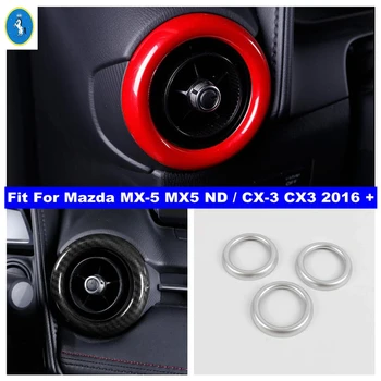Szén / Piros / Matt Autó Konzol légkondícionáló Aljzathoz AC Szellőző Berendezés Fedelét, Trim Mazda CX-3 CX3 & MX-5 MX5 ND 2016 - 2021
