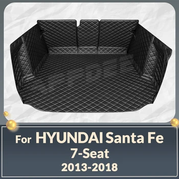 Teljes Lefedettség Csomagtartóban Szőnyeg Hyundai Santa Fe 7-Ülés 2013-2018 17 16 15 14 Autó Csomagtartó Fedél Pad Belső Védő Kiegészítők