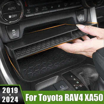 Toyota RAV4 XA50 2019 2020 2021 2022 2023 2024 RAV 4 Hibrid Autó Központi Konzol Tároló Doboz Szervező Konténer Tálca Fedelét
