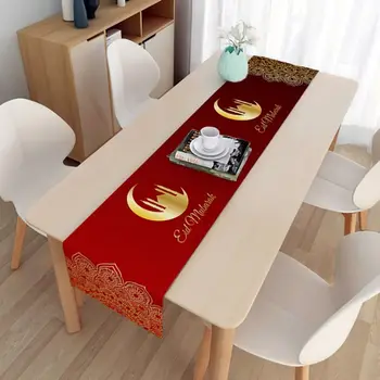 Táblázat Kabinet Hold Fesztivál Mubarak Dekoráció Karácsonyi Parti Asztalterítő Por Asztalterítő Ramadan Dekoráció Ruhával