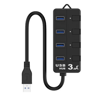 USB 3 0 Hub Dock 4 Port Adapter Driver-ingyenes Splitter Egyedi Kapcsoló