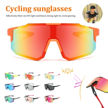 UV-Védelem Kerékpáros Napszemüveg Szélálló napszemüvegek Szabadtéri Férfiak Nők Polarizált Lencse Kerékpár Szemüvegek Sport Goggle