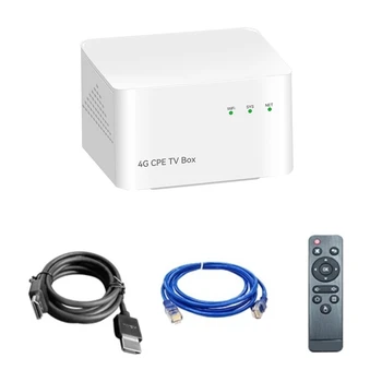 Wifi Router 4G CPE TV BOX Hálózat Wifi Set-Top-Box 2 In1 1GB+8GB Android 10 A SIM-Kártya Nyílásba (US Plug)