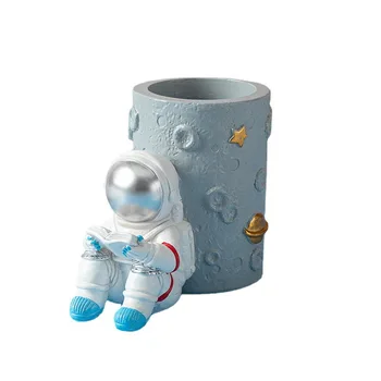 Északi Űrhajós Figura tolltartó Gyanta Űrhajós Szobor Modern lakberendezés Asztali Tároló Doboz tolltartó Ajándék Stduent