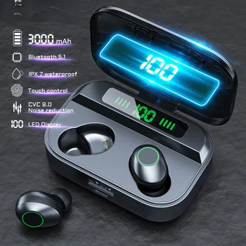 Új, Eredeti Bluetooth Fülhallgató Vezeték nélküli Fejhallgató Tws Sport Fülhallgató In-Ear Sztereó Fülhallgató, Vízálló zajcsökkentés HD Mikrofon