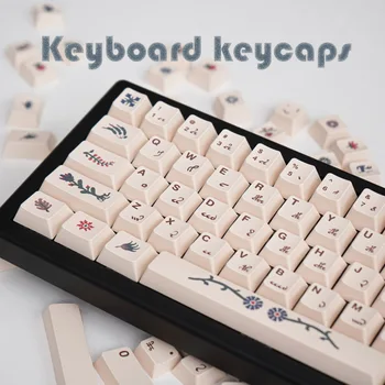 135 Kulcsok Nagy Meghatározott Kézirat Téma PBT FESTÉK-SUB Keycaps DIY Egyéni Cseresznye Profil Keycap Mechanikus Gaming-Billentyűzet