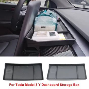 A Tesla Model 3-Y Műszerfal Tároló Doboz Navigációs Képernyő Hátsó Szövet Szemüveg Kulcsot Tároló Tálcát Tesla 2023 Auto Tartozékok