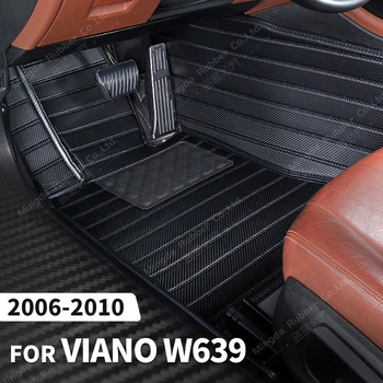 Egyéni Szénszálas stílus Szőnyegek A Mercedes Benz Viano W639 2006-2010 07 08 09 Láb Szőnyeg Fedél Automatikus Belső Kiegészítők
