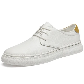 Forró Eladási Férfi Oxford Cipő, Európában Amerikában, Egyszerű Kis Fehér Cipő Üzlet, Cipő, Férfi Valódi Bőr Alkalmi Cipő