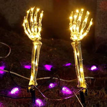 Halloween Csontváz Kézi Lámpa LED Dekoráció Halloween Fények String Party Kellékek Szellem Terror Légköre Kellékek 2023