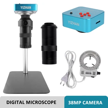 HDMI 1080P Monokuláris Videó Ipari Mikroszkóp Forrasztás Javítás Nagyítás 38MP USB Digitális Mikroszkóp Kamera 130X Lencse