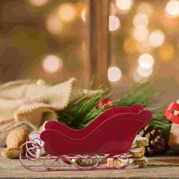 Karácsonyi Szán Finom Díszítés Karácsonyi Dísz Téma Dekoráció Miniatűr Szán Medál DIY Műanyag asztallap