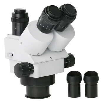Simul-Fokális 7X-45X Folyamatos Zoom Trinocular Sztereó Mikroszkóp Fej Ékszerek Értékelési Mobiltelefon Javítás Berendezések